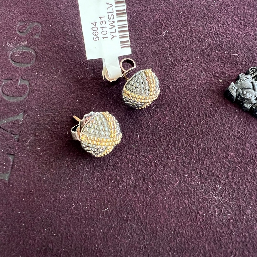 LAGOS Two-Tone Silver and Gold Earrings - never worn